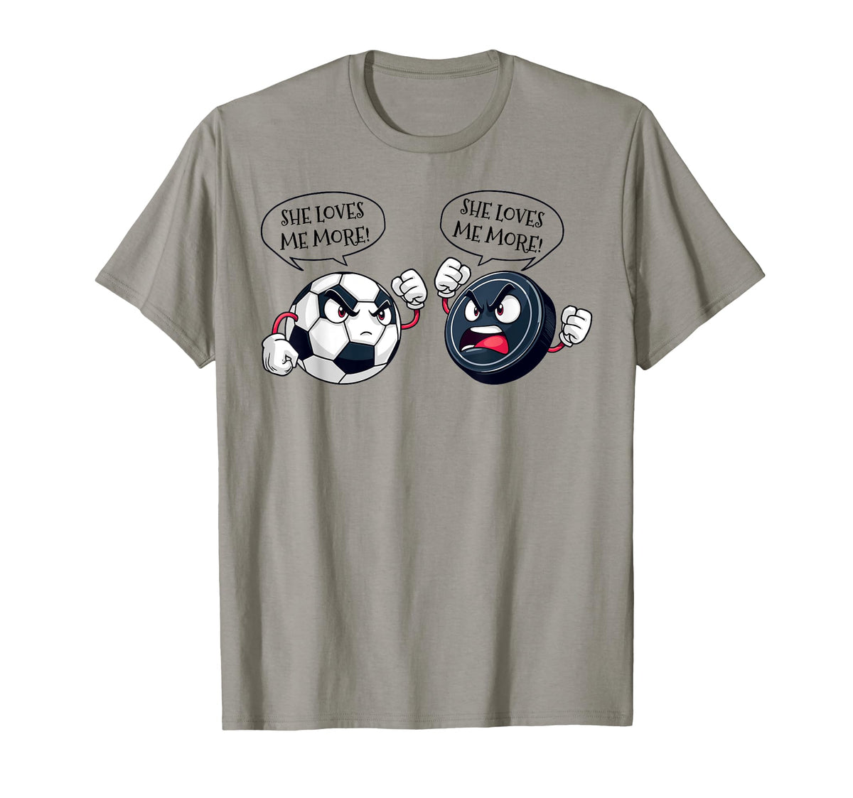 She Loves Me More Soccer Hockey T-Shirt - Streetwear Style for Adults
