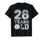 28 Years Old Soccer Sports Birthday 28Th T-Shirt - Unique Graphic Unisex