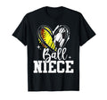Ball Niece Heart Softball Soccer Ball Hoodie - Fun Novelty Design Unisex