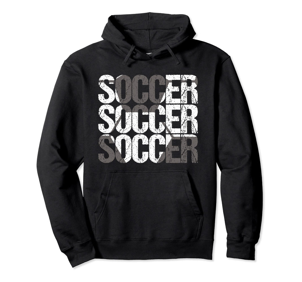 Soccer Distressed Ball Team Soccer Player Hoodie - Trendy Graphic Unisex