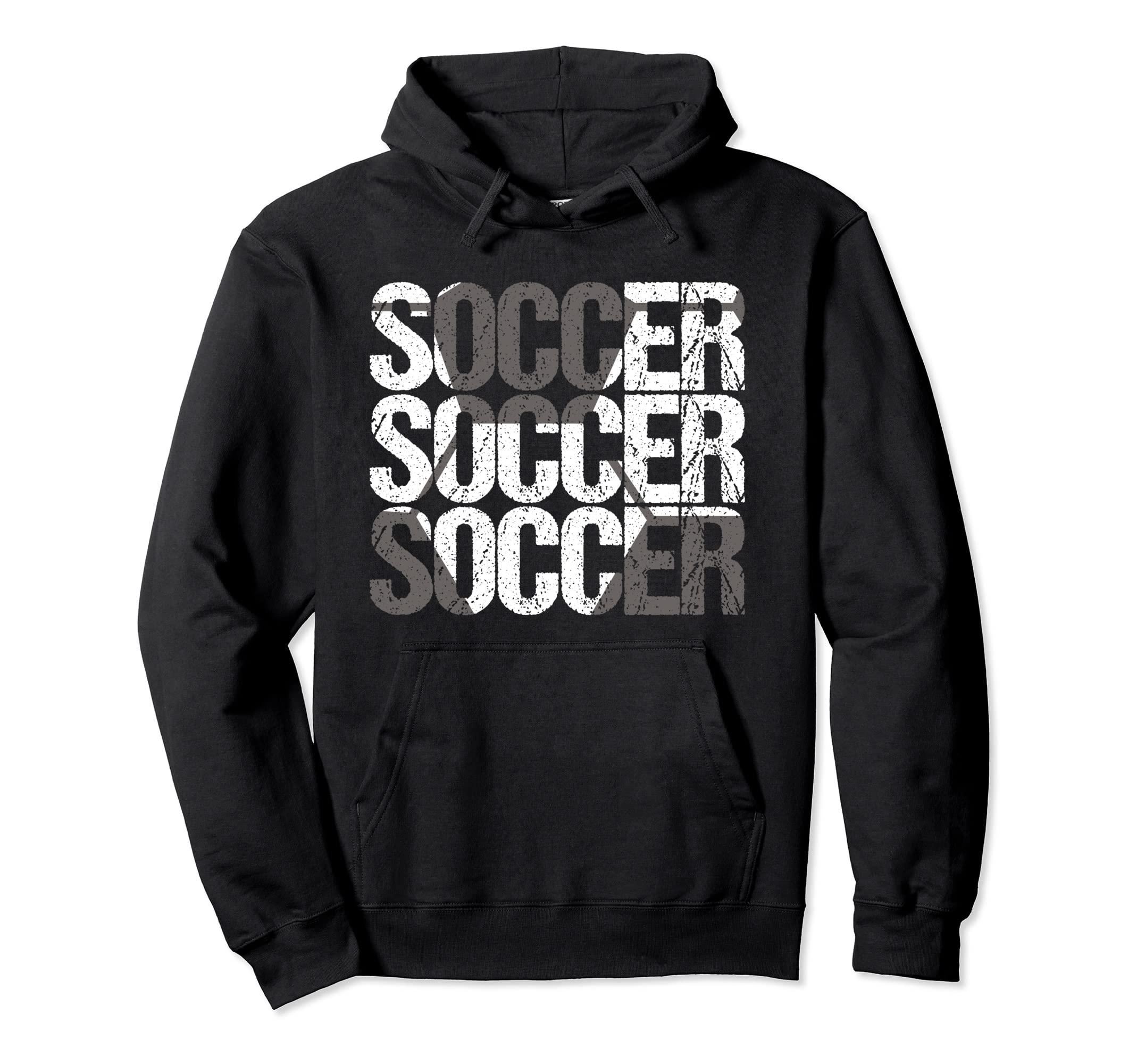 Soccer Distressed Ball Team Soccer Player Hoodie - Trendy Graphic Unisex