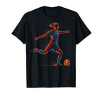 Colorful Funny Soccer Fan Dad Mom Game T-Shirt - Custom Art Print Unisex