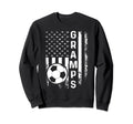 Soccer Gramps American Flag Sweatshirt - Minimalist Print for Adults