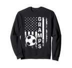 Soccer Gramps American Flag Sweatshirt - Minimalist Print for Adults