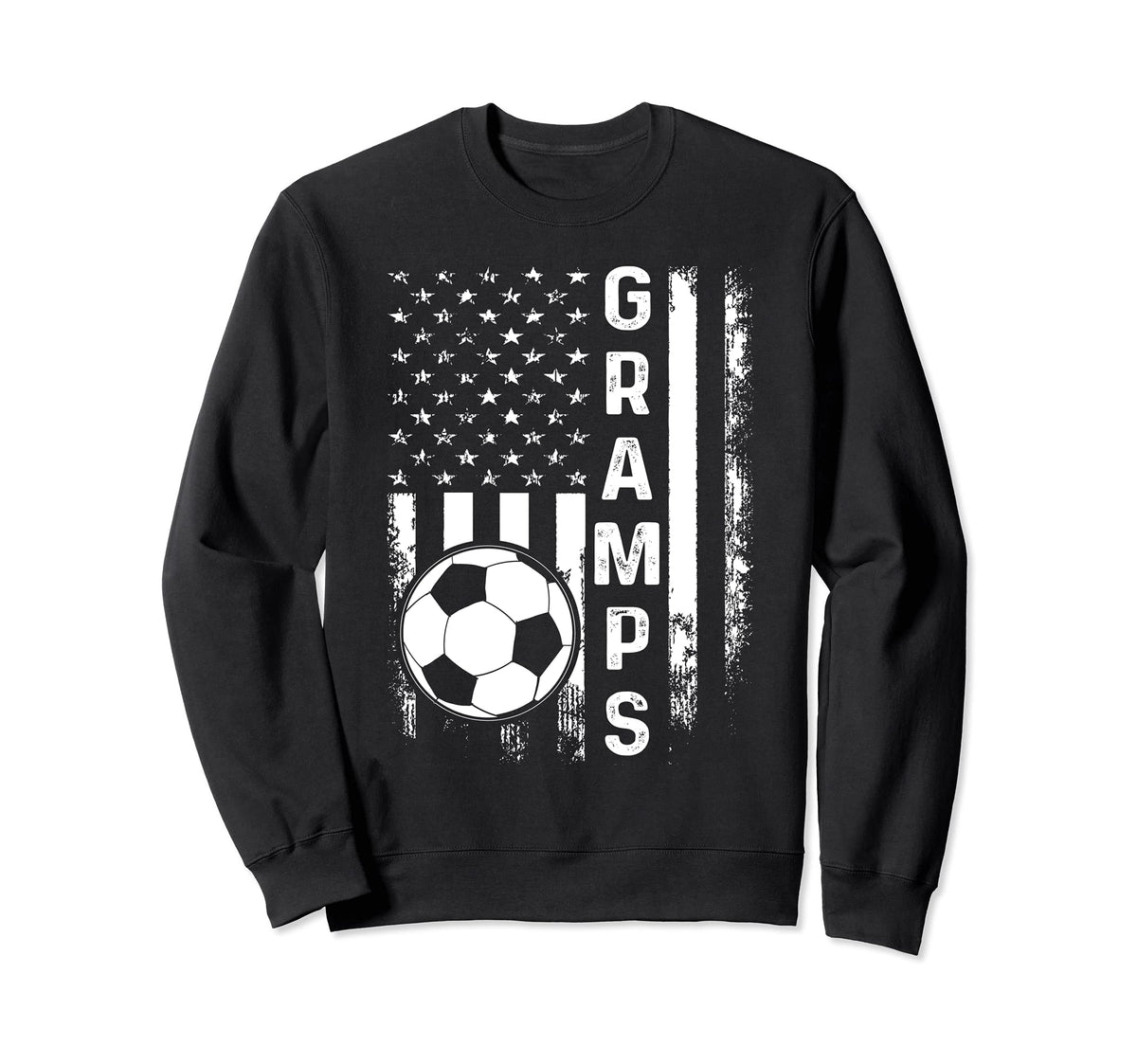 Soccer Gramps American Flag Sweatshirt - Minimalist Print for Adults