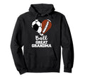 Ball Great Grandma Heart Funny Soccer Hoodie - Graphic Print for Adults