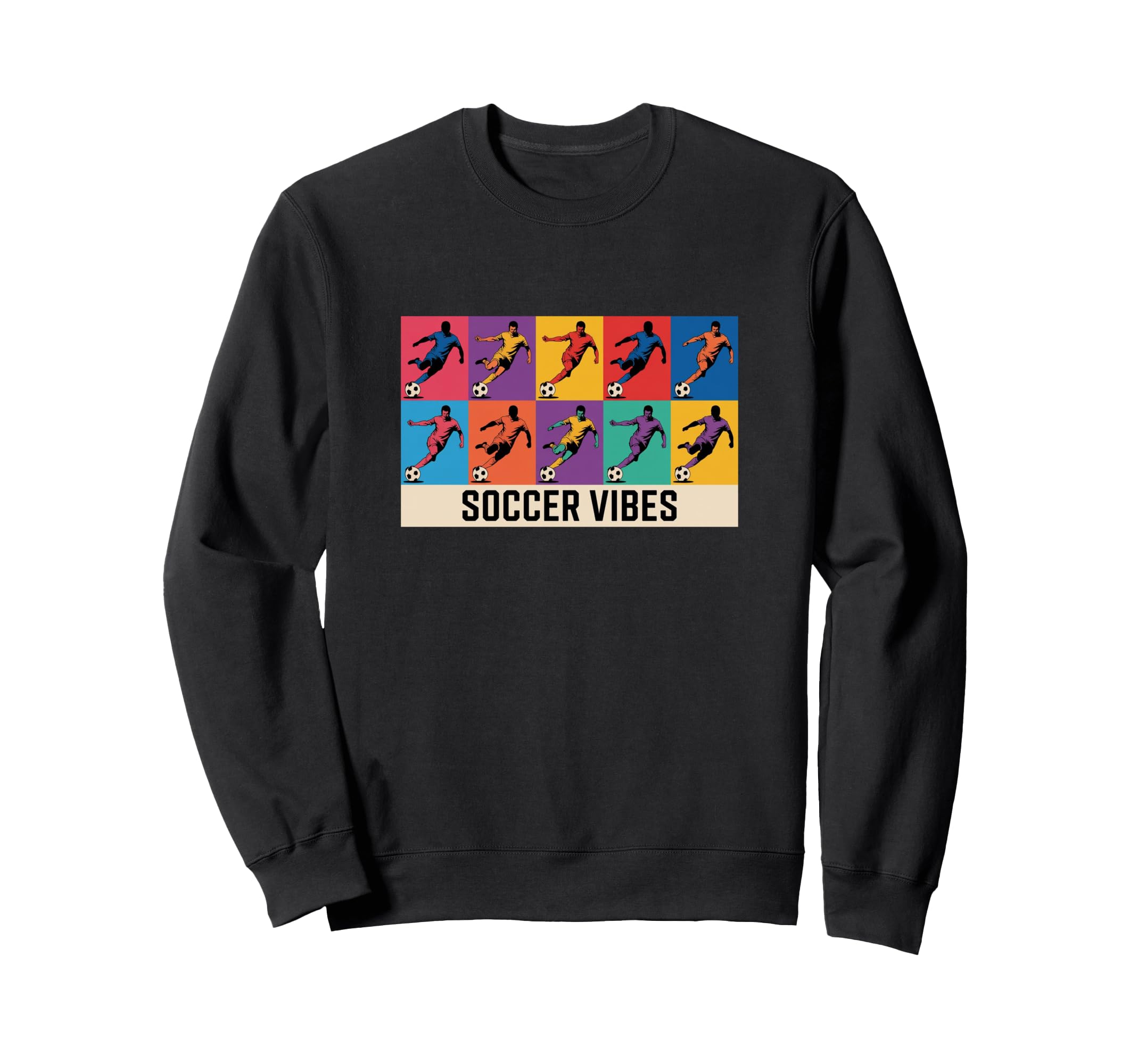 Soccer Vibes Colorful Action Packed Sweatshirt - Streetwear Style Unisex