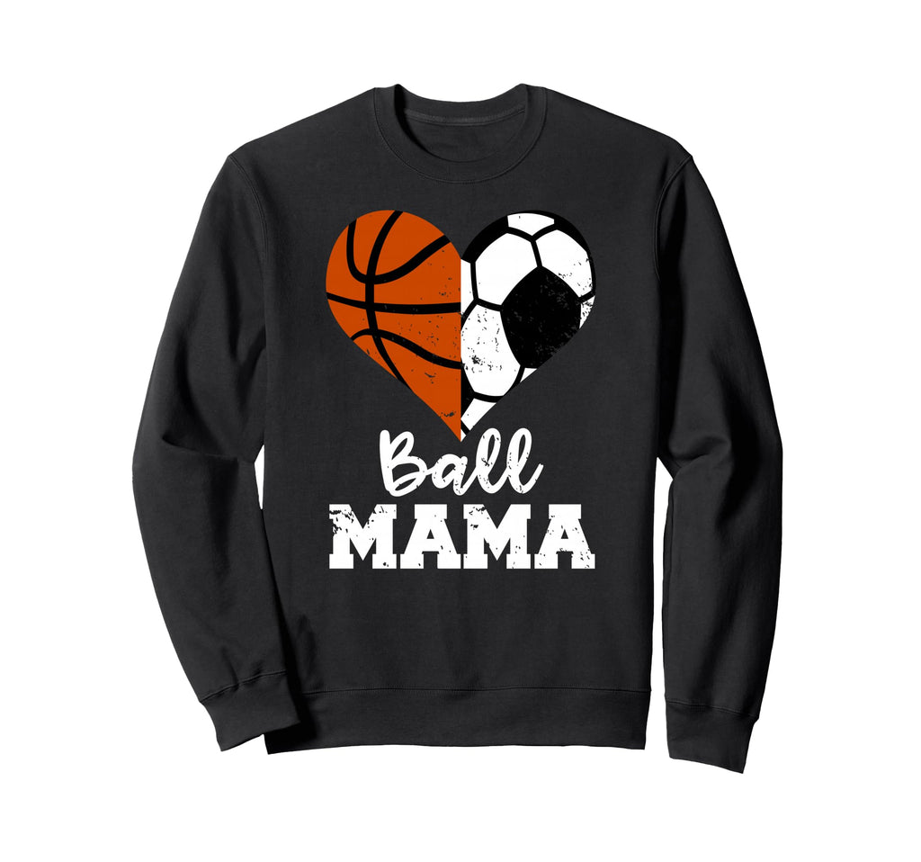 Ball Mama Funny Soccer Sweatshirt - Casual Everyday Wear for Adults