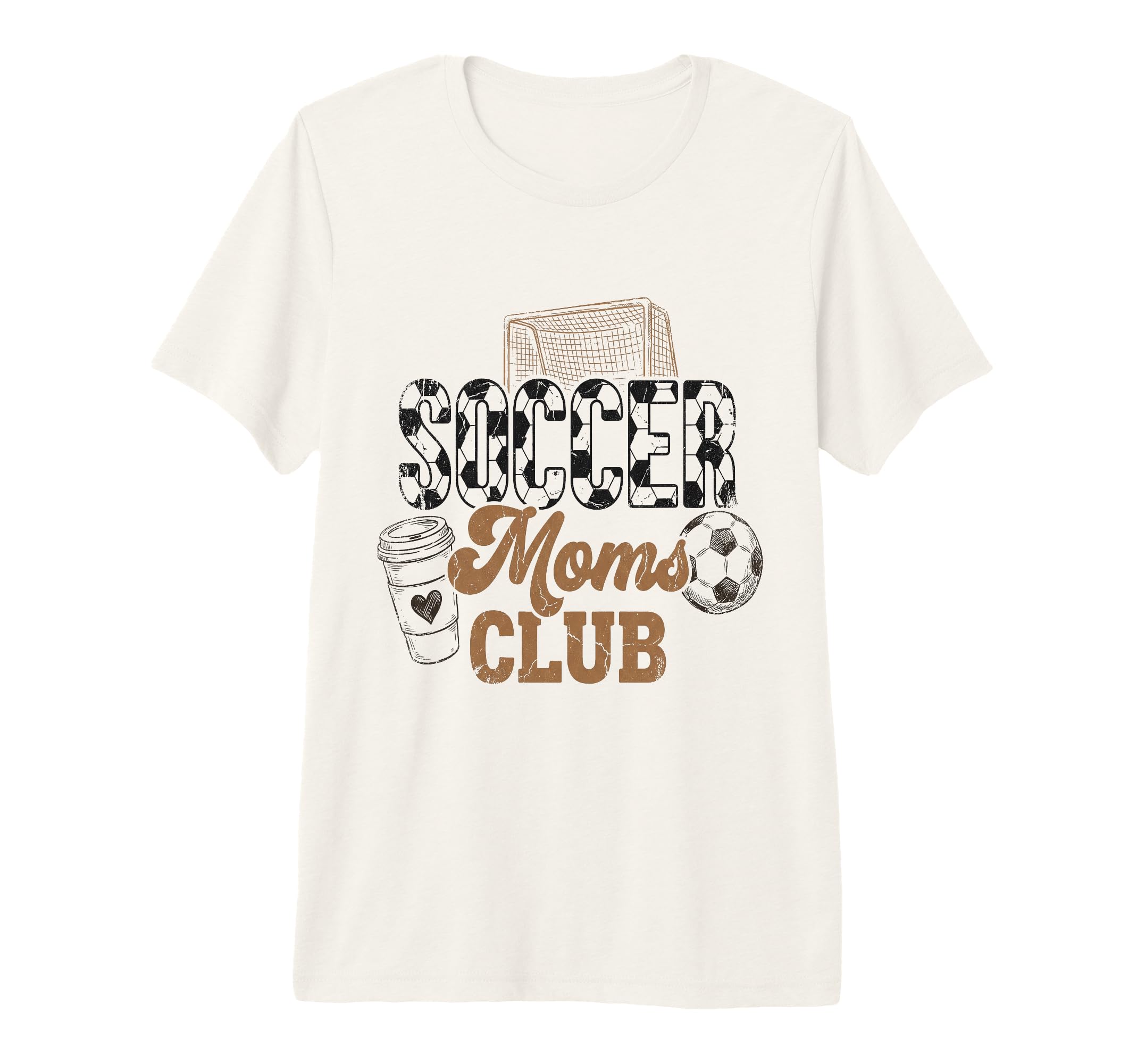 Soccer Moms Club Mama Coffee Mothers T-Shirt - Casual Everyday Wear Unisex