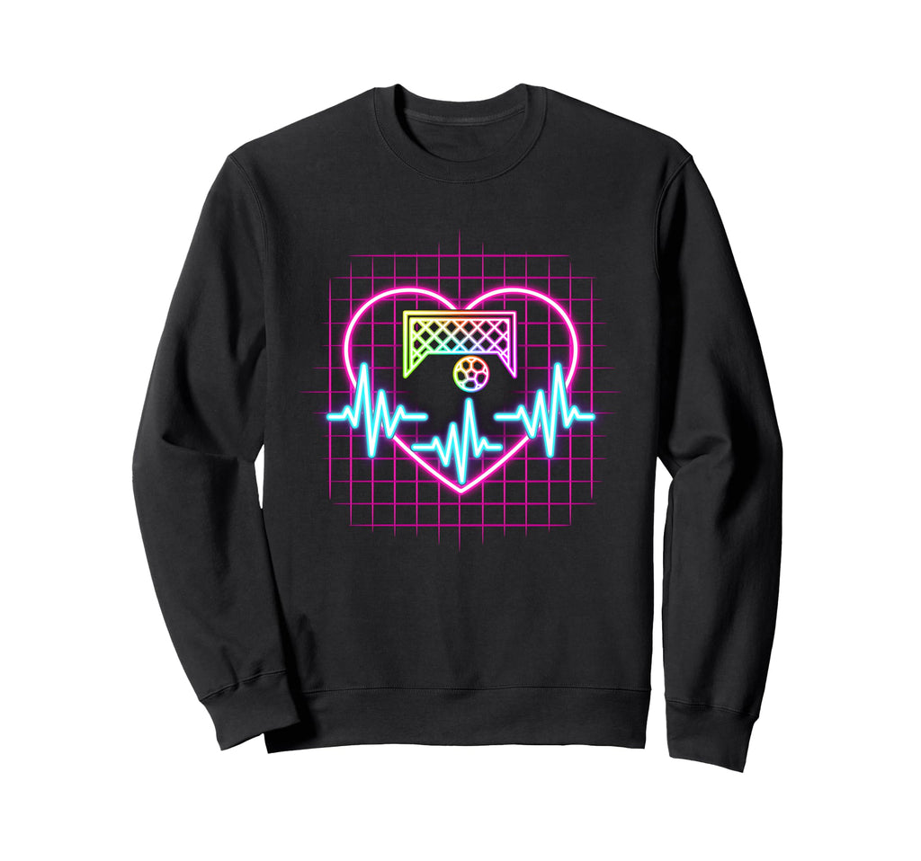Soccer Heartbeat Football Oldschool Sweatshirt - Trendy Graphic Men Women