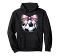 Soccer Coquette Bow Soccer Hoodie - Trendy Graphic Unisex