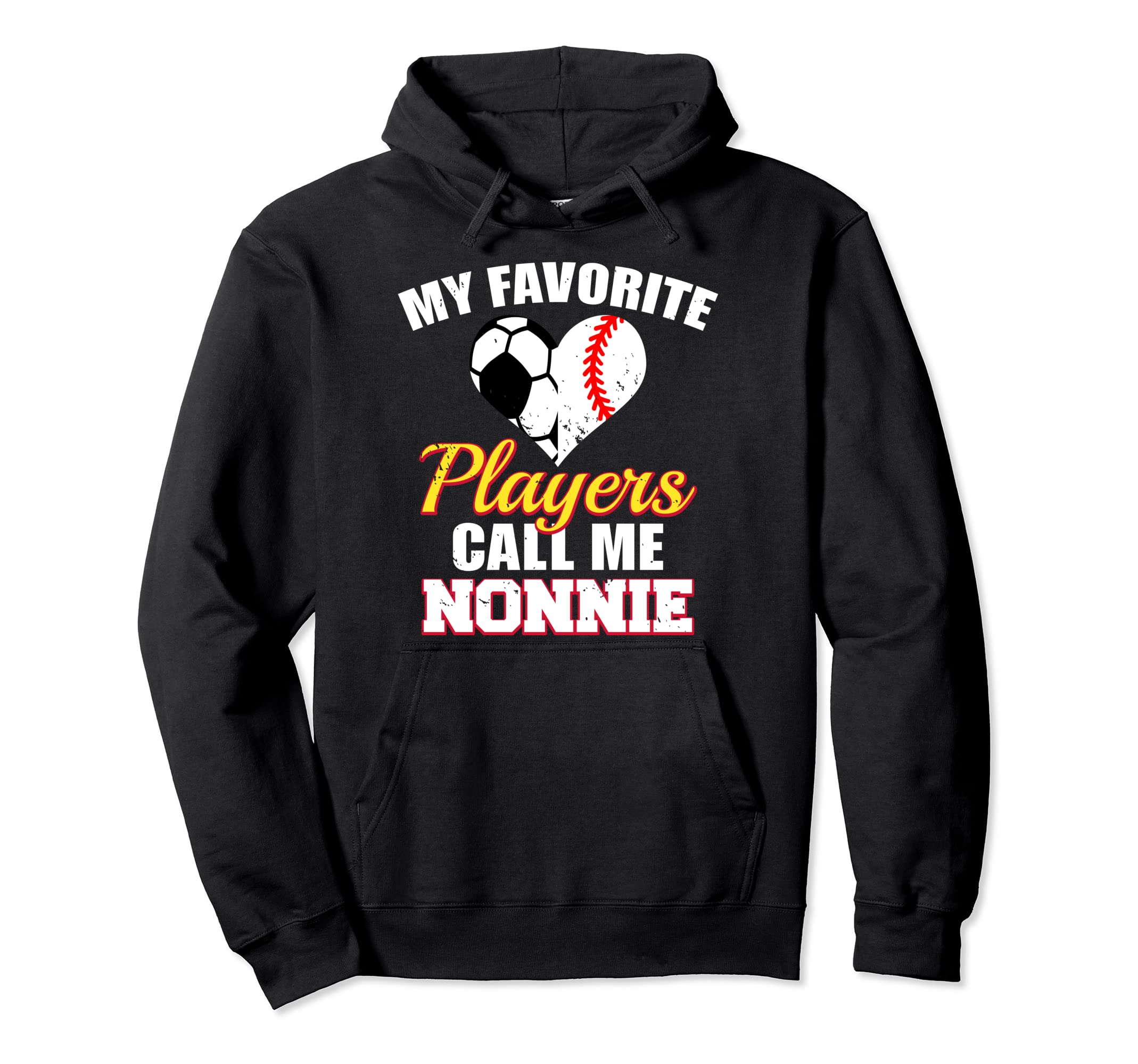 My Favorite Players Call Me Nonnie Hoodie - Minimalist Print for Adults
