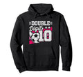 Double Digits 10Th Birthday Soccer 10 Hoodie - Minimalist Print Unisex
