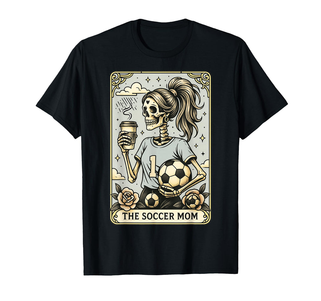 Soccer Mom Tarot Card Halloween T-Shirt - Fun Novelty Design Men Women