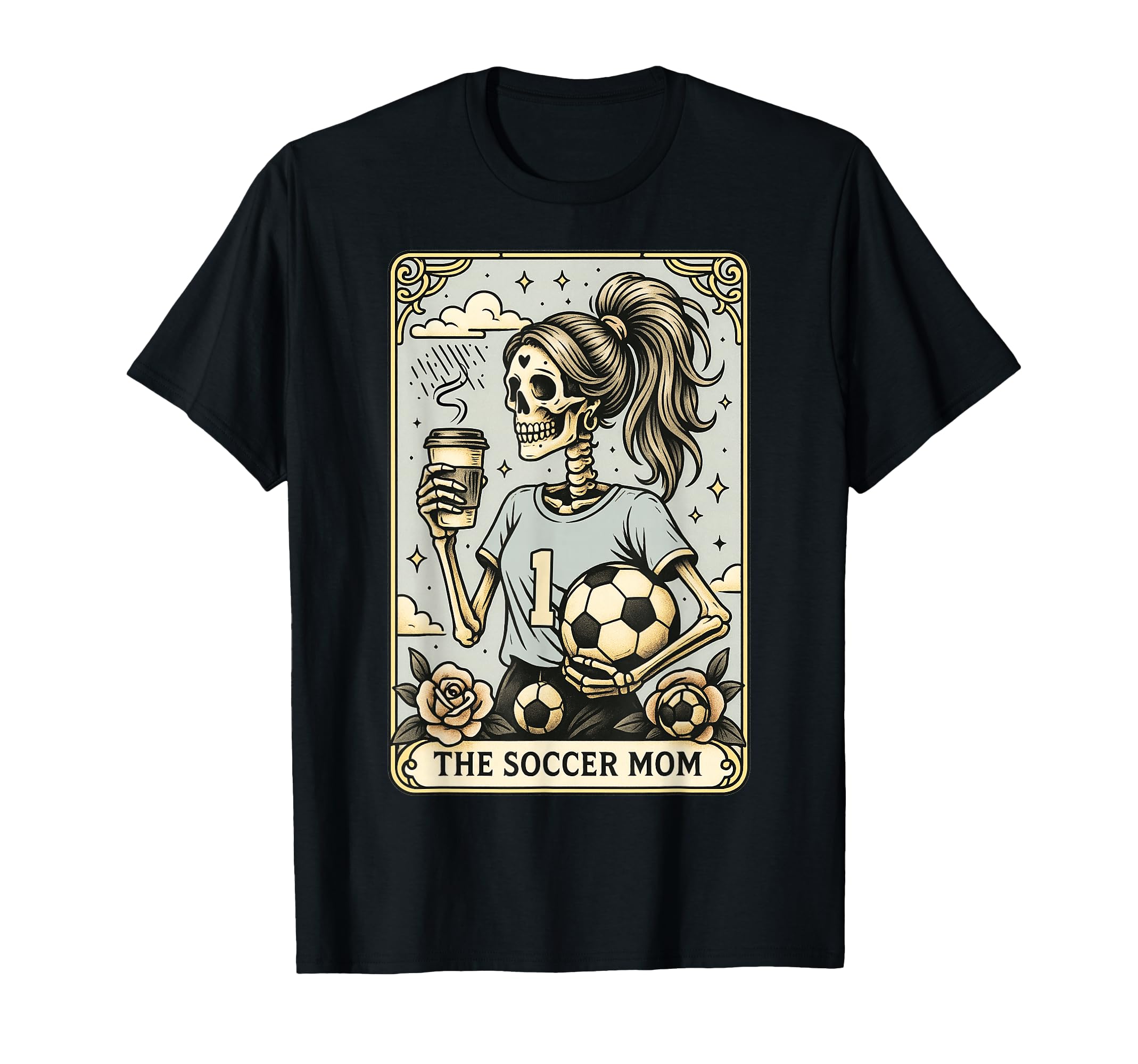 Soccer Mom Tarot Card Halloween T-Shirt - Fun Novelty Design Men Women