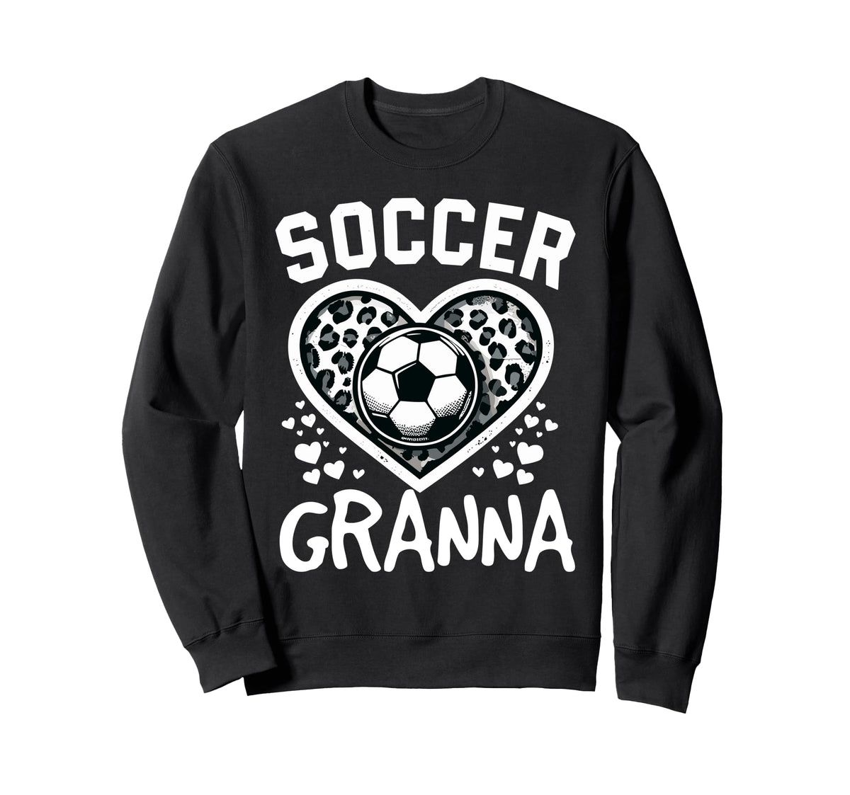 Soccer Granna Leopard Heart Granna Sweatshirt - Novelty Apparel Unisex
