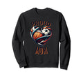 Proud Basketball Soccer Mom Funny Sweatshirt - Unique Graphic for Adults