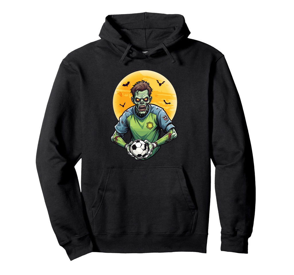 Zombie Soccer Goalkeeper Scary Soccer Hoodie - Minimalist Print Unisex