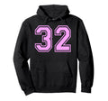 32 Number Thirty Two Sports Varsity Hoodie - Minimalist Print for Adults