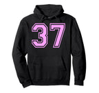 37 Number Thirty Seven Sports Varsity Hoodie - Novelty Apparel Men Women