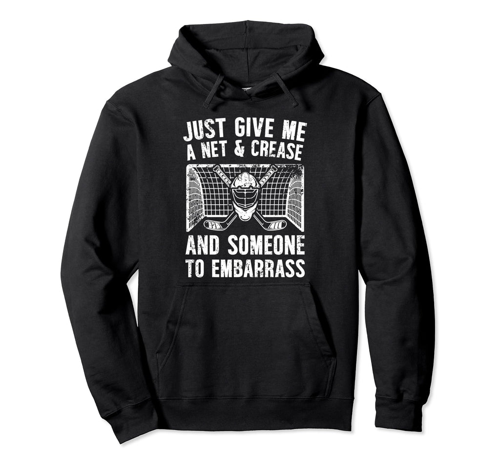 Net Crease Ice Hockey Goalkeeper Ice Hoodie - Custom Art Print Men Women