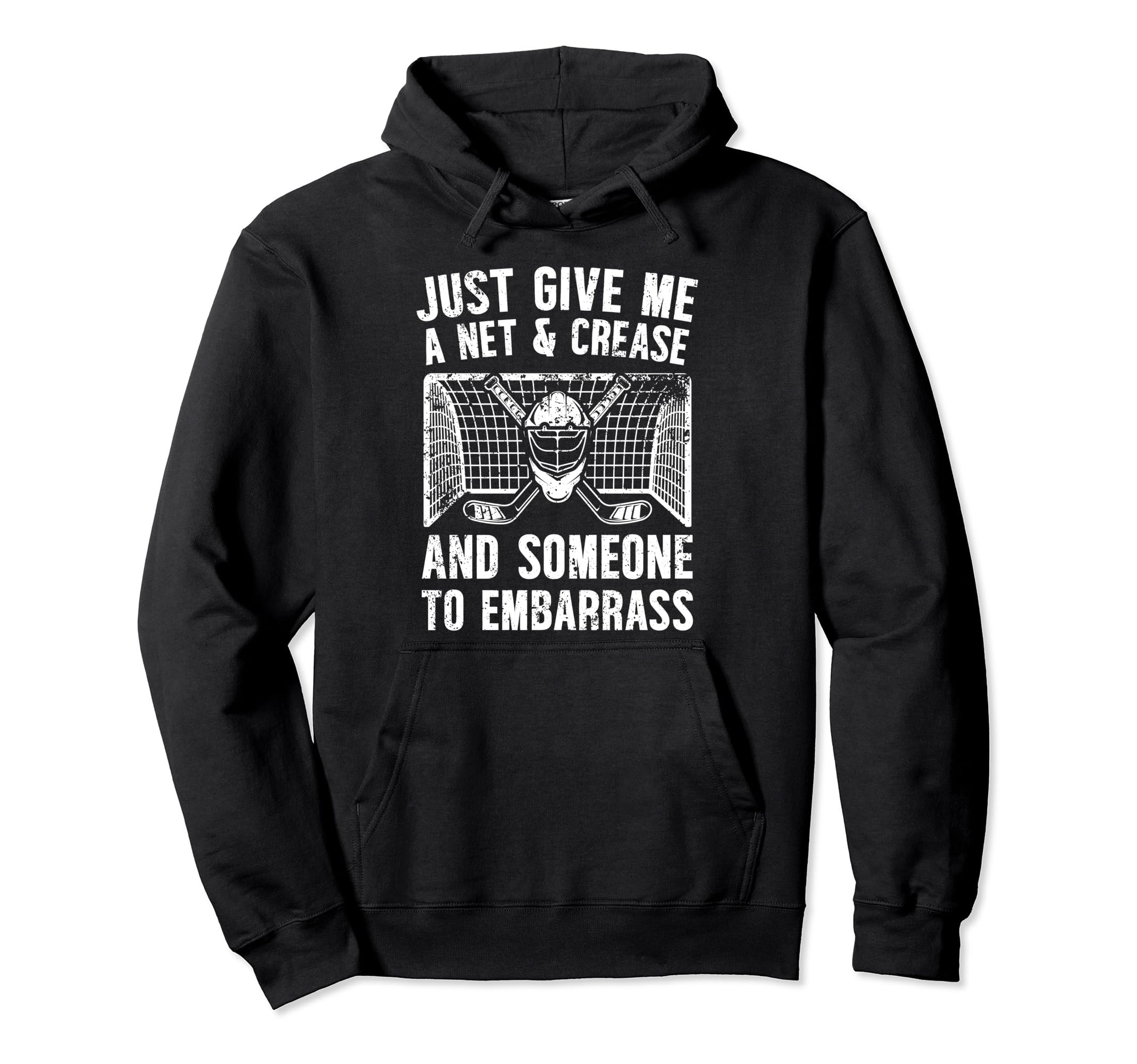 Net Crease Ice Hockey Goalkeeper Ice Hoodie - Custom Art Print Men Women