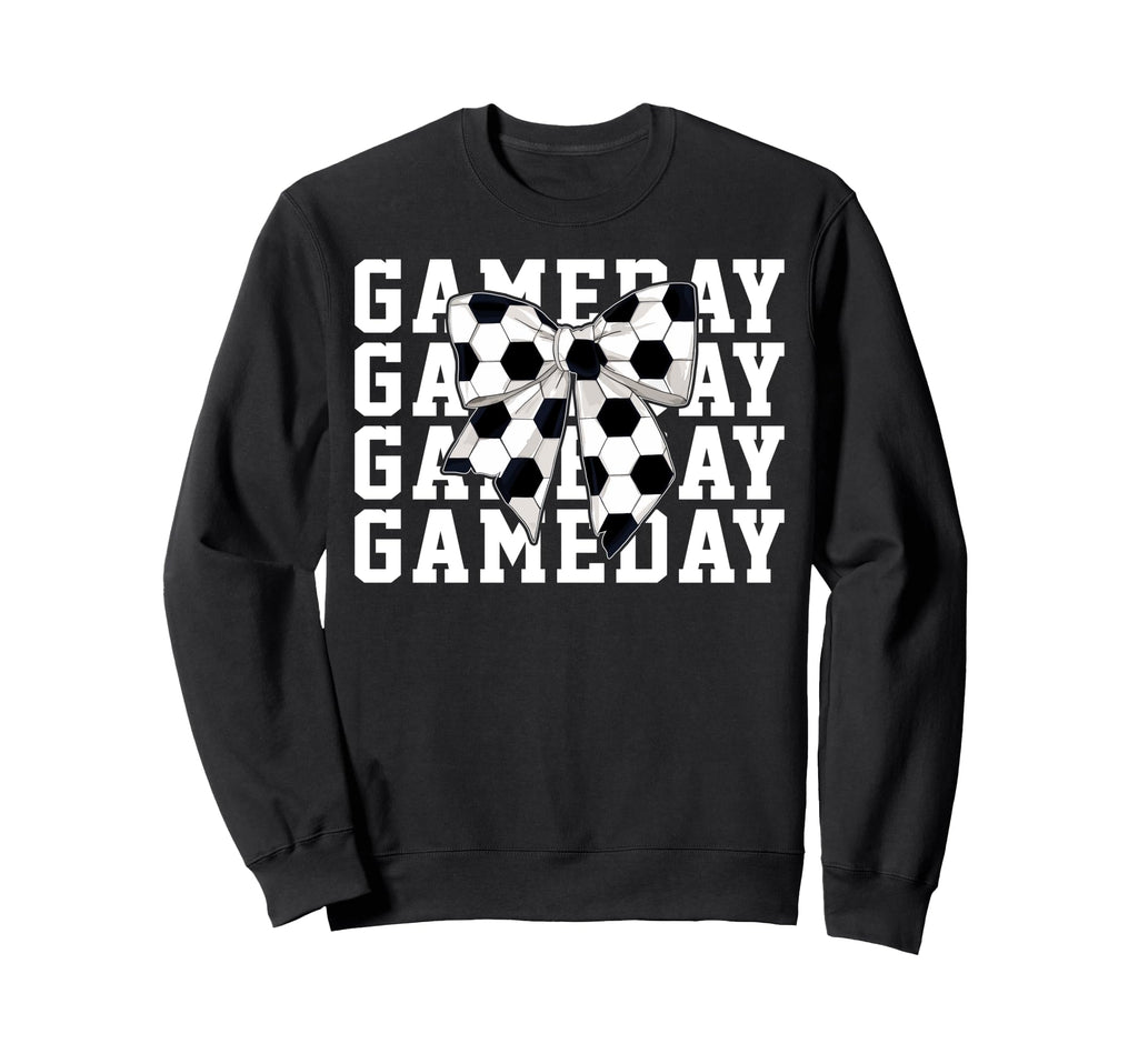 Soccer Lover Coquette Bow Game Sweatshirt - Custom Art Print for Adults