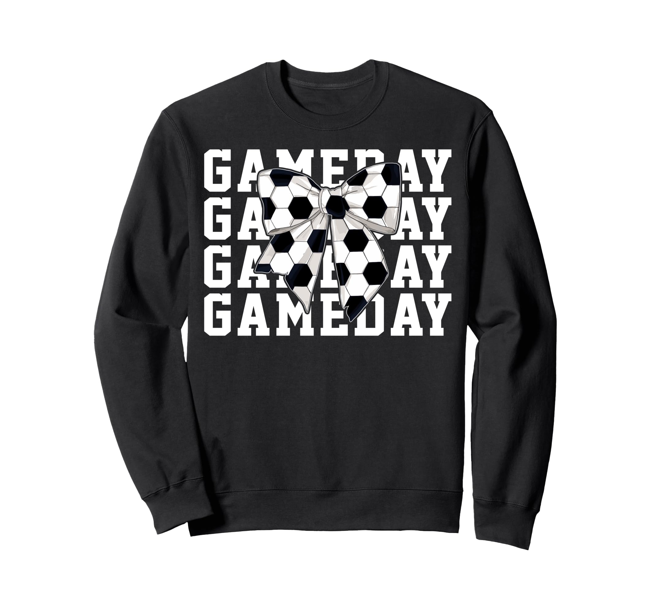 Soccer Lover Coquette Bow Game Sweatshirt - Custom Art Print for Adults
