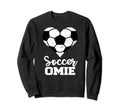 Soccer Omie Funny Soccer Heart Sweatshirt - Novelty Apparel for Adults