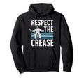 Respect Crease Ice Hockey Goalkeeper Ice Hoodie - Unique Graphic Men Women