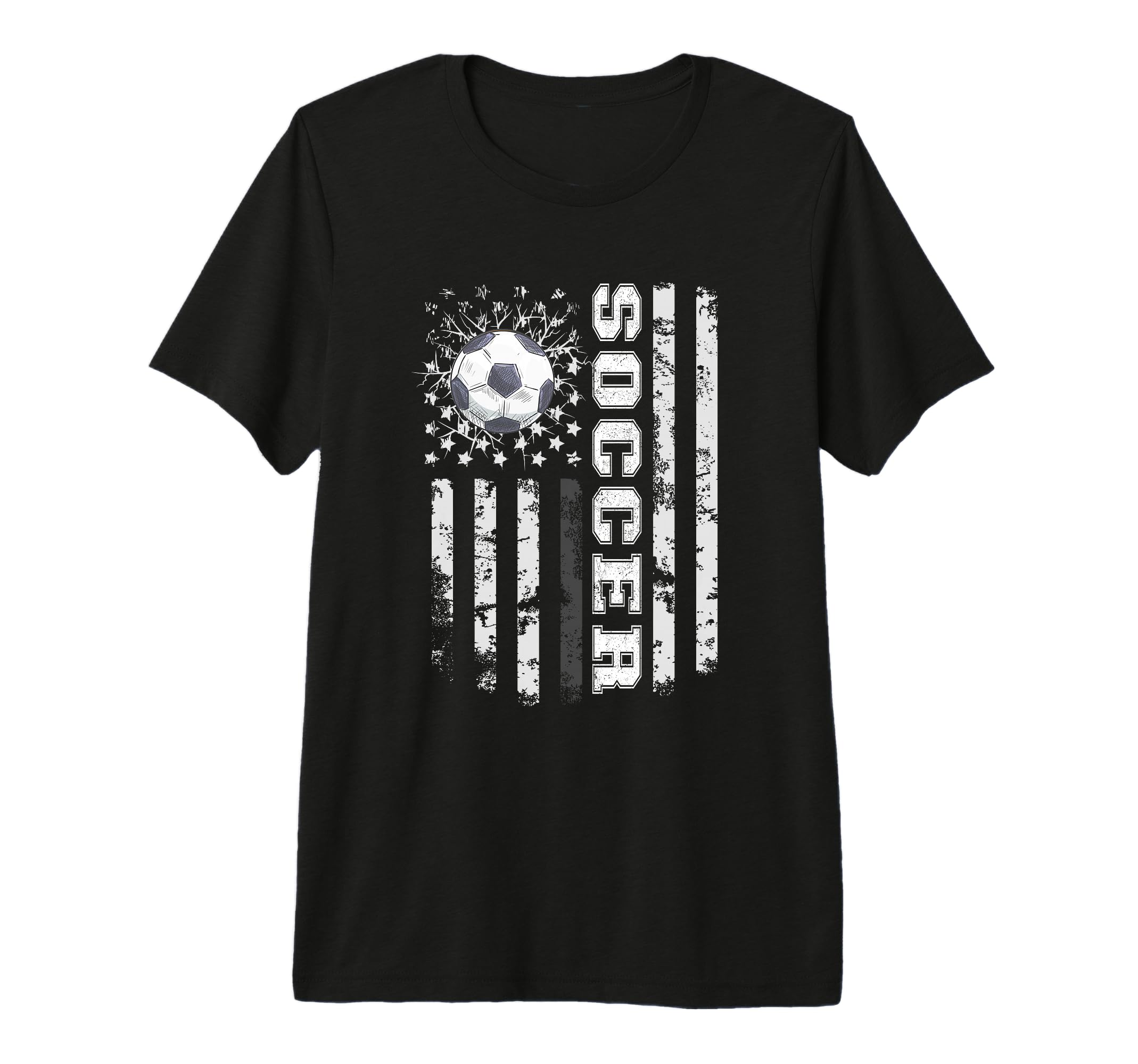 Soccer Usa Us Flag Soccer Coach Player T-Shirt - Graphic Print for Adults