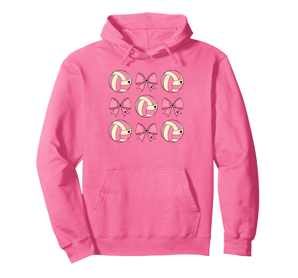 Soccer Bow Game Day Volleyball Coquette Hoodie - Custom Art Print Unisex