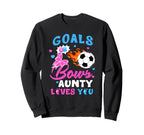Gender Reveal Goals Or Bows Aunty Sweatshirt - Minimalist Print for Adults