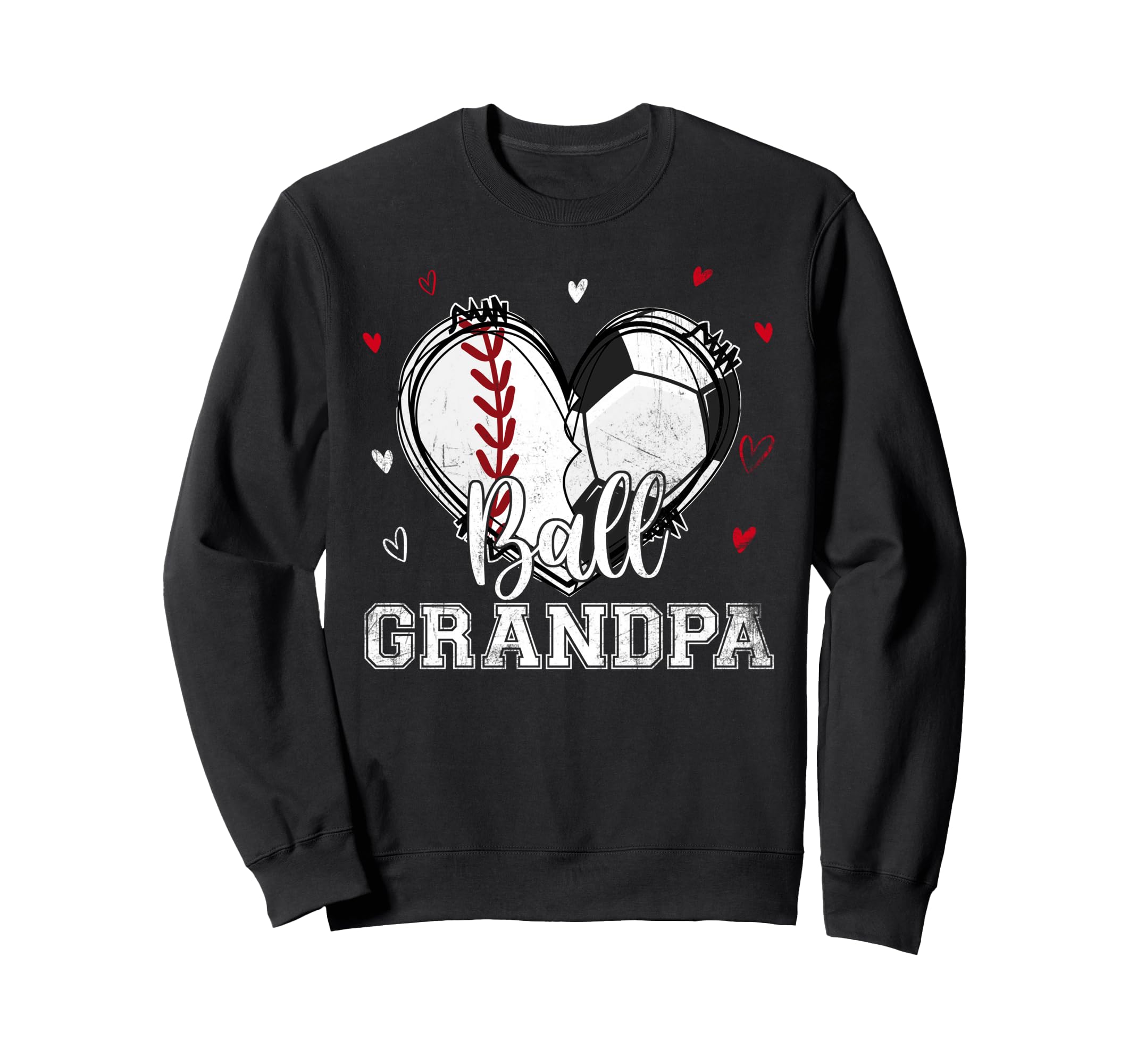 Ball Grandpa Baseball Soccer Sweatshirt - Aesthetic Graphic for Adults