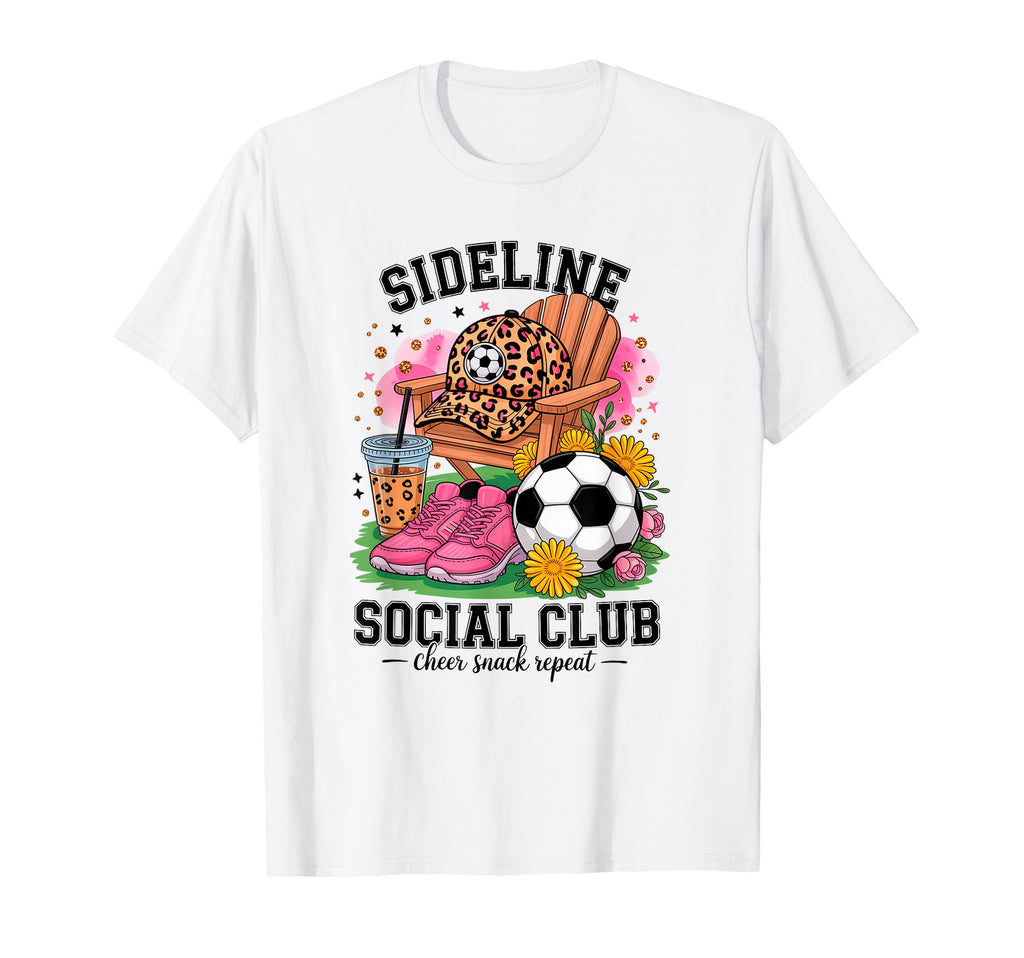 Sideline Social Club Soccer Mom Game T-Shirt - Graphic Print for Adults