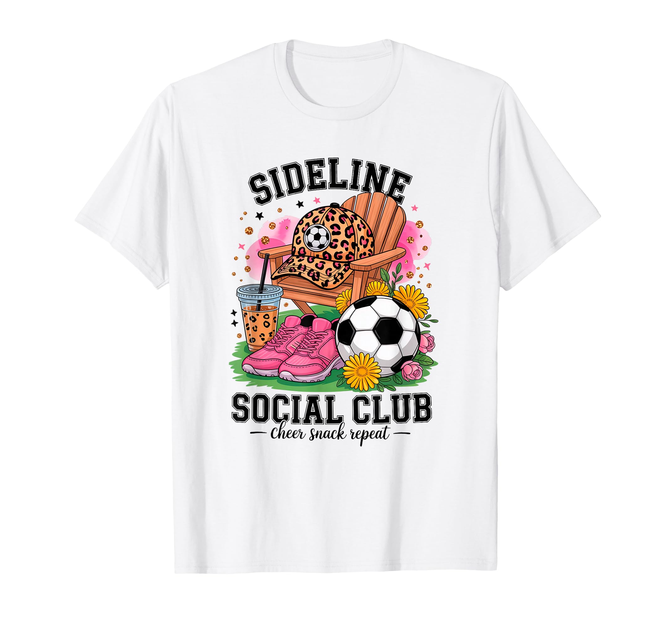 Sideline Social Club Soccer Mom Game T-Shirt - Graphic Print for Adults