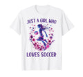 Just Who Loves Soccer Soccer Lovers T-Shirt - Minimalist Print for Adults