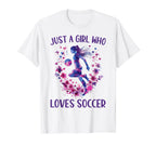Just Who Loves Soccer Soccer Lovers T-Shirt - Minimalist Print for Adults