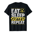 Soccer Repeat Soccer Player Soccer T-Shirt - Aesthetic Graphic Unisex