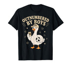 Funny Mom Goose Outnumbered Soccer T-Shirt - Aesthetic Graphic Unisex