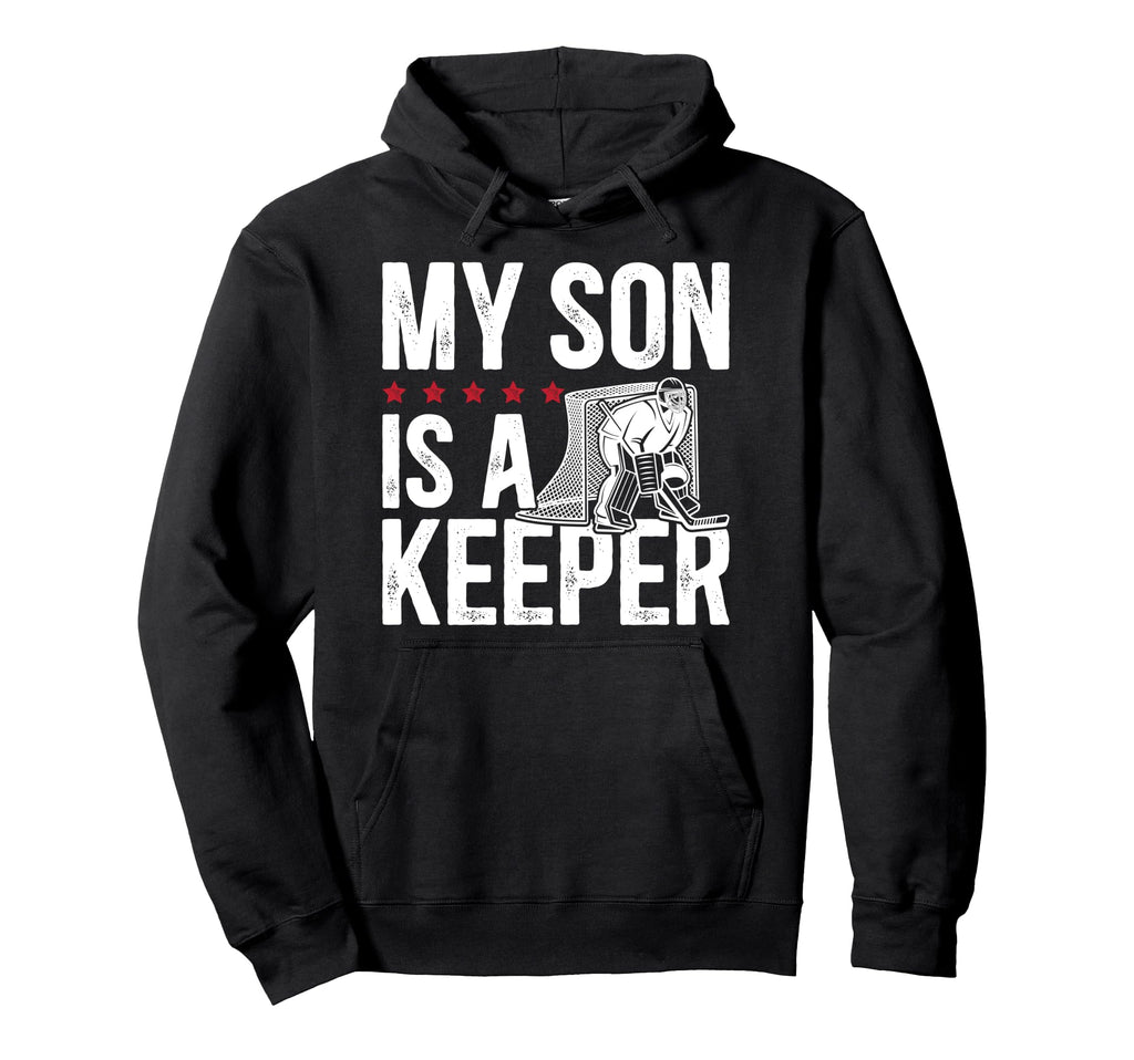 Ice Hockey Keeper Dad Hockey Hoodie - Casual Everyday Wear for Adults