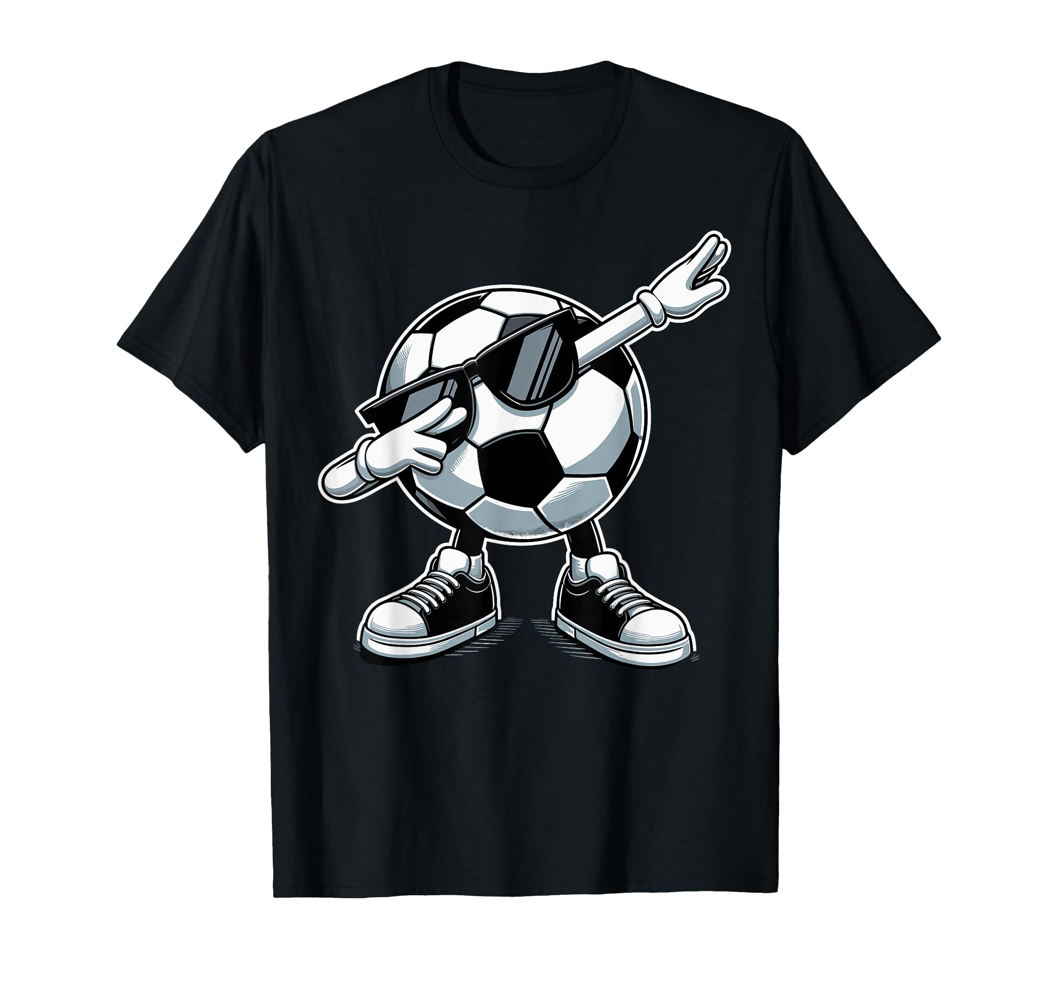 Funny Dabbing Dab Soccer Player Ball T-Shirt - Streetwear Style for Adults