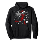 Santa Holiday Snowflakes Soccer Player Hoodie - Casual Everyday Wear Unisex