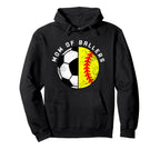 Mom Ballers Funny Soccer Softball Mom Hoodie - Unique Graphic for Adults