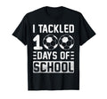 I Tackled 100 Days School Soccer T-Shirt - Casual Everyday Wear for Adults