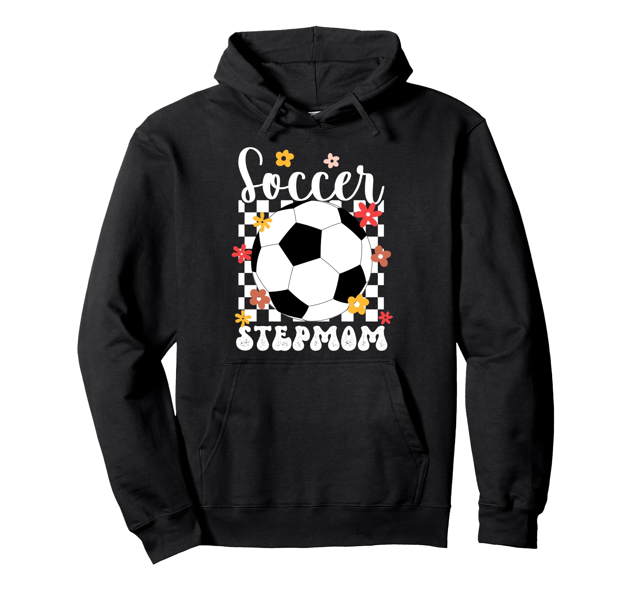Groovy Soccer Stepmom Soccer Player Step Hoodie - Trendy Graphic Men Women