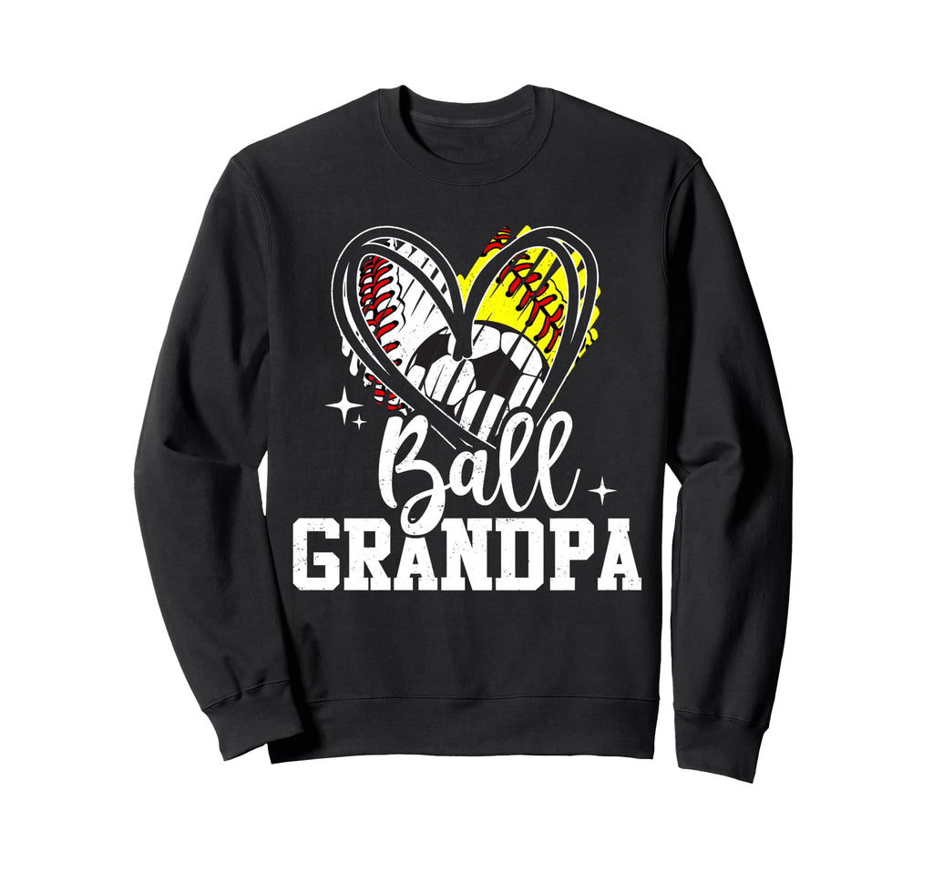 Ball Grandpa Baseball Softball Sweatshirt - Minimalist Print Men Women