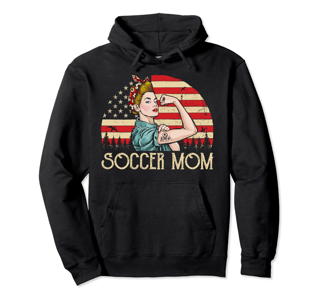 Soccer Mom Funny Soccer Ball Womens Hoodie - Unique Graphic for Adults