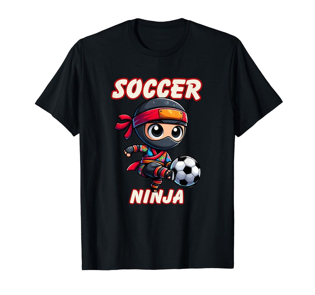 Funny Soccer Ninja Player T-Shirt - Casual Everyday Wear for Adults