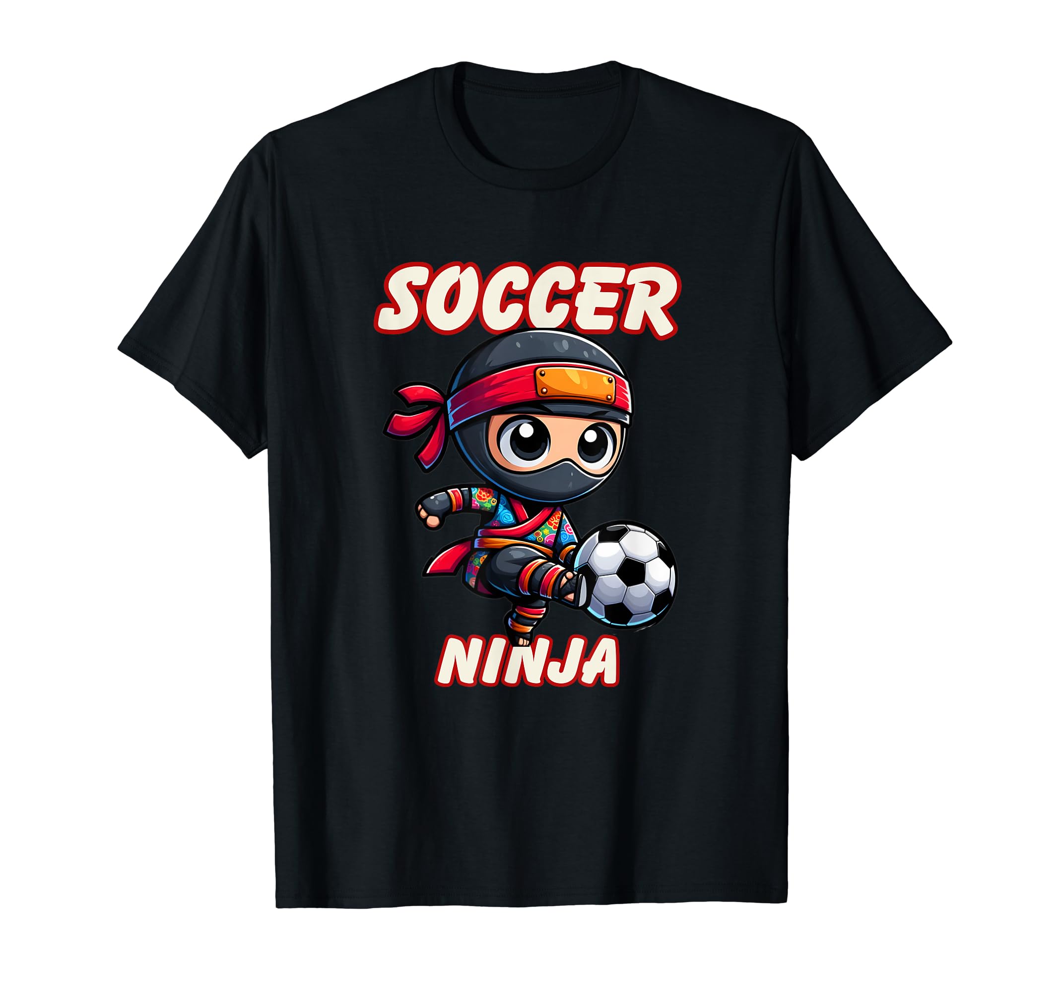 Funny Soccer Ninja Player T-Shirt - Casual Everyday Wear for Adults